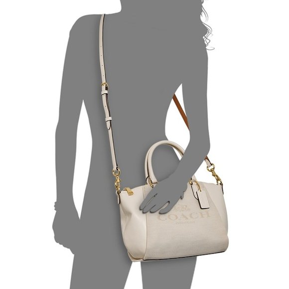 💗SOLD - SOLD ON AMAZ ⭐COACH Horse &Carriage Jacquard Elise Satchel 0669 - Picture 4 of 16